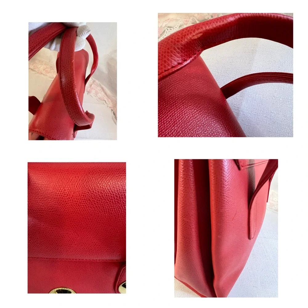 MCM Structured Satchel with Gold Accents
